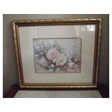 Sonie Ames, Rose Print Custom Framed & Matted