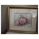Sonie Ames, Rose Print Custom Framed & Matted