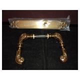 Valli & Colombo Cast Brass Door Handle & Plates