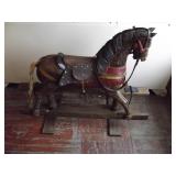 Antique Mahagony Glidding Horse