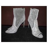 G by Guess Silver/Pewter Boots. Size 7.5 M 4" Heel