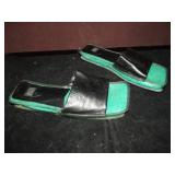 Anne Klein Leather Slippers Micro Bead Filled