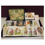 VIntage Tin Full of Cards & Envelopes