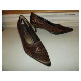Max Collection Brown/.Bronze Sequince Women Heels
