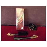 Brush-n-Shoehorn w/ Tie Rack & Wall Plate VIntage