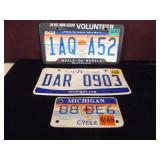 Michigan License Plates Lot of 3, 1 Cycle