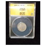 1899 Nickel Graded AU 50
