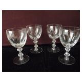 Set of 4 Crystal Liquor Glasses