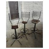 VIntage Swivel Bar Stools Lot of 3 (Needs Work)