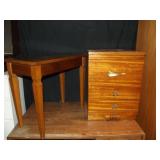 Art Deco Nightstand & Bench w/Storage