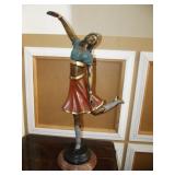 Bronze Dancer On Marble Base