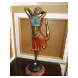 Bronze Dancer On Marble Base