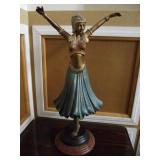 Bronze Dancer On Marble Base