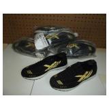 New-Womens Black & Gold Sneakers-Size