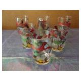 Turkey Hunting Scene Shot Glasses Lot of 6