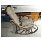Vintage Cane Back Rocking Chair