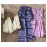 Taffeta Dresses and Crinoline Lot