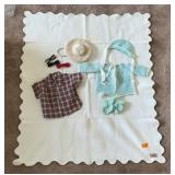 Antique Quilted Baby Blanket 35 x 42