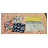 Vintage Huck Embroidered Dish Towels Vintage