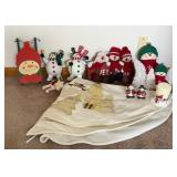 Snowman Christmas Plush Lot Tree skirt
