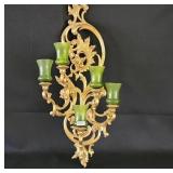 Home Interior Wall Candle Decor Retro Green