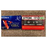 Sony VHS-C  Cassette & TDK D90 Audio