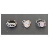 Mother's Cameo Sterling 925 10.5g Rings