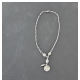 Sterling Silver Indian Pendant on Chain 15.6g