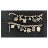 Charm Bracelet Lot Teacher and Hobby