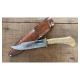 Antler Handle Sheath KnifeAppears to be