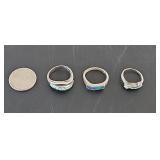Sterling Opal Rings 12.9g