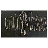 Silver Tone Necklace Lot