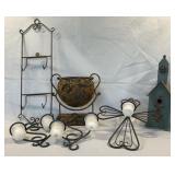 Metal Decor Candle Plate Bird House
