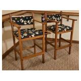 Oak Bar Stools (2)W23 H43 D21.5