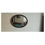 Virginia Galleries Oval Wall MirrorW36 H28