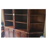 Cherry Finish Sectional Office ShelvesFour