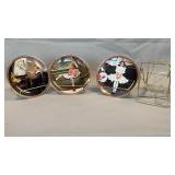 Norman Rockwell Plates and Plate Stand Lot