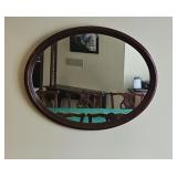 Virginia Galleries Oval Wall Mirror W36 H28