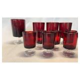 Luminarc Arcoroc Ruby Red Cordial Glasses
