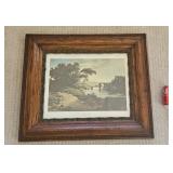 Victorian Frame The Bridge of Narni Print  29w x