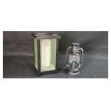 Home Decor Candle Stand Matte Black Metal Lantern