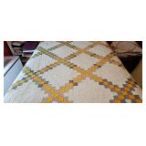 Triple Irish Chain Quilt Hand Pieced Hand Quilted