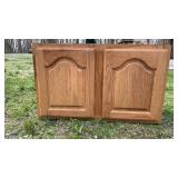 Oak 2 Door Cabinet 30 x 12 x 18