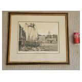 Alan Jay Gaines Signed 1981 Color Added Etching