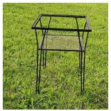 MCM Metal Side Table 18.5 Square x 26H