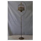 Antique Hanging HENDRYX BRASS BIRD CAGE w/ Tall