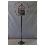 Antique Hanging HENDRYX BRASS BIRD CAGE Green 65ï¿½