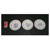 Transferware Plates Karamis 19th Century Purple