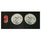 Plate Lot Barn Swallow Porcelain Opaque De Gien