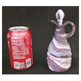 Imperial Glass Purple Slag Swirl Glass Cruet and